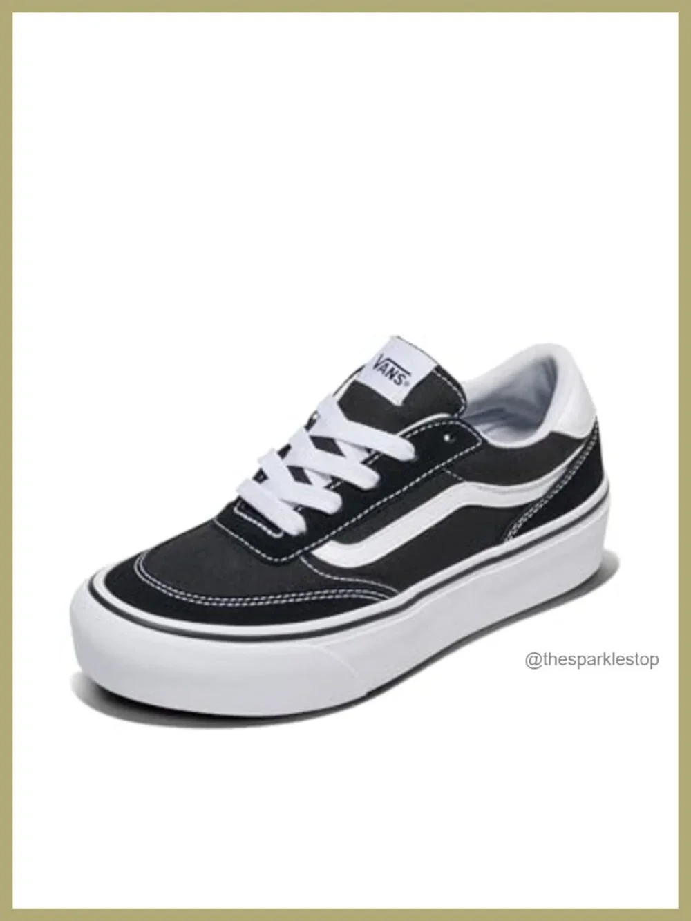 Vans Women's Brooklyn LS Platform Sneakers Suede Canvas Lace-Up Low Top